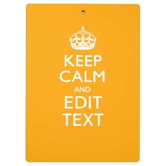 Gelber Hintergrund des Verkehrs Behalte Ruhe und T Klemmbrett (Rückseite)