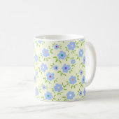 Gelber Hintergrund Happy Blume Kaffeetasse (VorderseiteRechts)