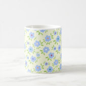 Gelber Hintergrund Happy Blume Kaffeetasse (Mittel)