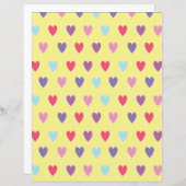 Gelber Hintergrund mit Herz (Vorne/Hinten)