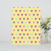 Gelber Hintergrund mit Herz (Stehend Vorderseite)