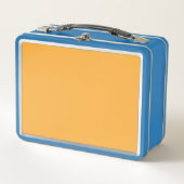 gelber Hintergrund mit schwarzer Grenze Metall Brotdose (Vorderseite)