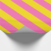 Gelber, Hot-Pink #2 XL Preppy Strip 1x Geschenkpapier (Ecke)