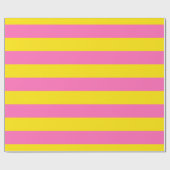 Gelber, Hot-Pink #2 XL Preppy Strip 1x Geschenkpapier (Flach)