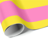 Gelber, Hot-Pink #2 XL Preppy Strip 1x Geschenkpapier (Rolleneckpunkt)