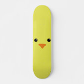 Gelber Huhn-Tier-Gesichts-Entwurf Skateboard (Vorne)