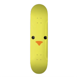 Gelber Huhn-Tier-Gesichts-Entwurf Skateboard