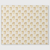 Gelber Hühnerhut Geburtstag Geschenkpapier (Flach)