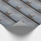 Gelber Hund auf Dock Geschenkpapier (Ecke)