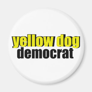 Gelber Hund Demokrat Magnet