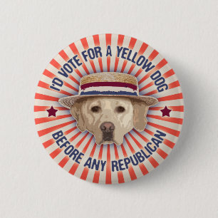 Gelber Hund II Button