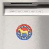 Gelber Hund Magnet (In Situ (Geschirrspüler))