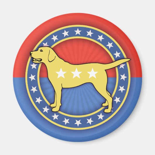 Gelber Hund Magnet (Vorne)