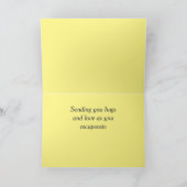 Gelber Hund und Ermutigung erhalten Brunnen-Karte Karte (Innenseite)