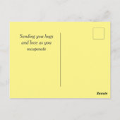 Gelber Hund und Ermutigung werden gut Postkarte (Rückseite)