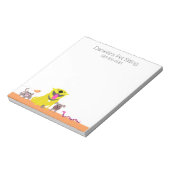 Gelber Hund und Katze Fische Schlange Maus Notizblock (Rotiert)