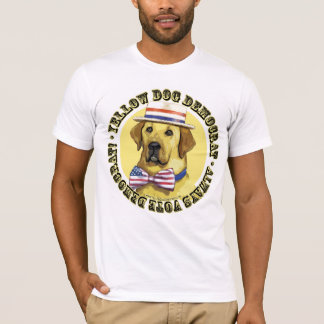 Gelber Hundedemokrat-Klassiker-Shirt T-Shirt