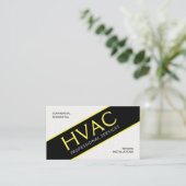 Gelber HVAC-Dienst Visitenkarte (Stehend Vorderseite)