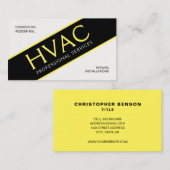 Gelber HVAC-Dienst Visitenkarte (Vorne/Hinten)