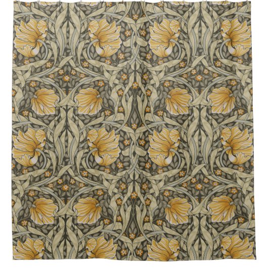 Gelber Impernel, William Morris, Jugendstil Duschvorhang (Vorderseite)