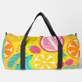 Gelber Individuelle Name aus gemischtem Obst Duffle Bag (Vorderseite)