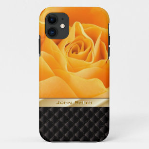 Gelber individueller Name iPhone 5 der Rosen-w iPhone 11 Hülle
