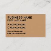 Gelber Jeep hält Frühlingsszenen-Visitenkarten Visitenkarte (Rückseite)