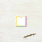 Gelber Kamm CUSTOM Chic Monogramm personalisiert Post-it Klebezettel (Auf Schreibtisch)