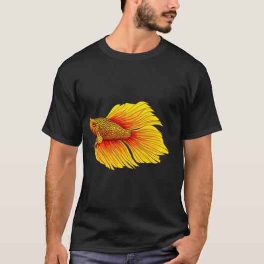 Gelber Kampffisch T-Shirt (Vorderseite)