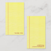 Gelber Kanzleibogenblock Visitenkarte (Vorne/Hinten)
