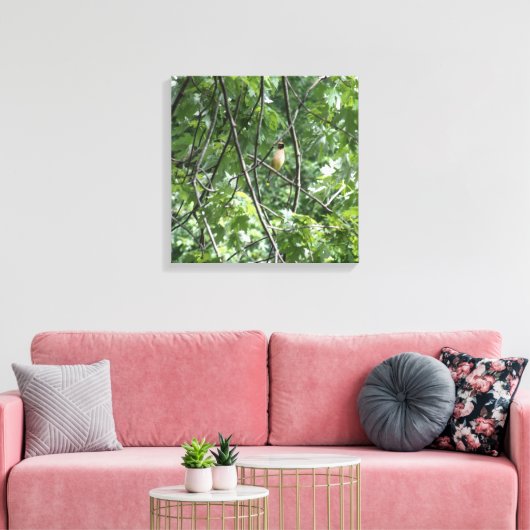 Gelber Kardinal Leinwanddruck (Insitu (Wohnzimmer))