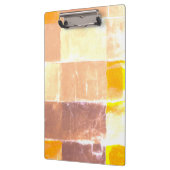 Gelber Karierter Pfirsich Klemmbrett (Links)