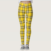 Gelber karierter Tartan Leggings (Vorderseite)