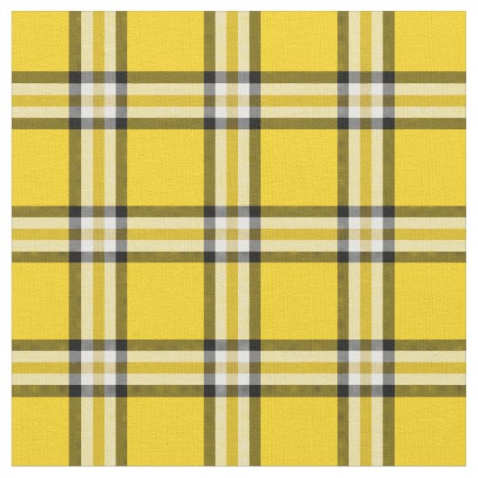 Gelber karierter Tartan Stoff (Nahaufnahme)