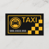 Gelber Karo Box Taxifahrer Visitenkarte (Vorderseite)