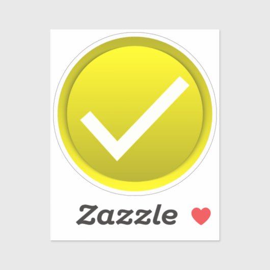 Gelber Karo Mark Aufkleber (Blatt)