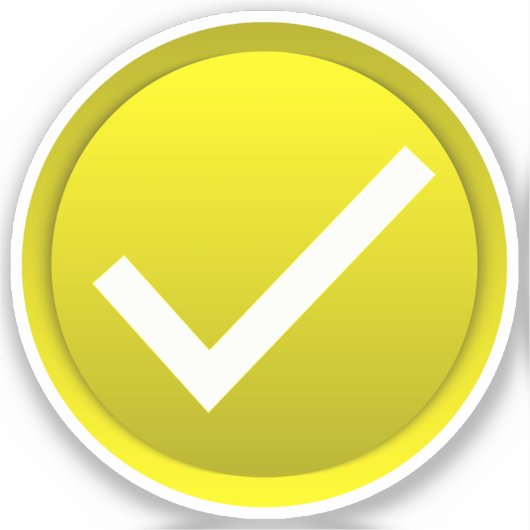 Gelber Karo Mark Aufkleber (Vorderseite)