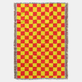 Gelber Karo Prüfmuster-Design Decke (Vorderseite Vertikal)