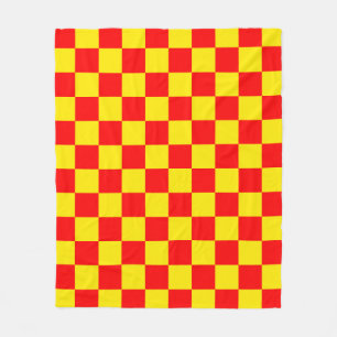 Gelber Karo Prüfmuster-Design Fleecedecke