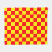 Gelber Karo Prüfmuster-Design Fleecedecke (Vorderseite (Horizontal))