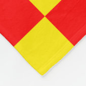 Gelber Karo Prüfmuster-Design Fleecedecke (Ecke)