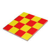 Gelber Karo Prüfmuster-Design Fliese (Seite)