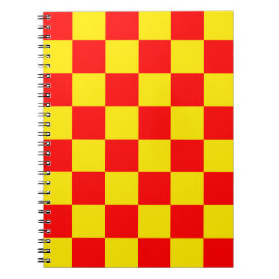 Gelber Karo Prüfmuster-Design Notizblock