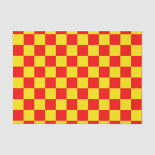 Gelber Karo Prüfmuster-Design Seidenpapier