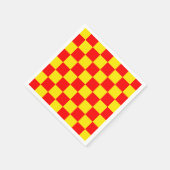 Gelber Karo Prüfmuster-Design Serviette (Ecke)