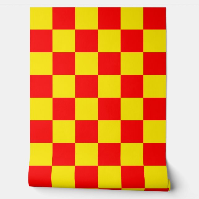 Gelber Karo Prüfmuster-Design Tapete (Abrollen)