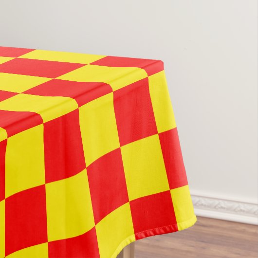 Gelber Karo Prüfmuster-Design Tischdecke (Beispiel)