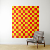 Gelber Karo Prüfmuster-Design Wandteppich (Beispiel)