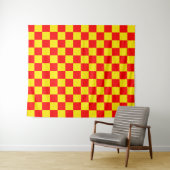 Gelber Karo Prüfmuster-Design Wandteppich (Beispiel (Horizontal))