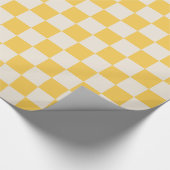 Gelber Karo Prüfmuster Geschenkpapier (Ecke)